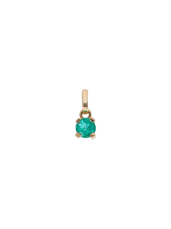 Dije de oro de 18k con esmeralda redonda 0.62ct