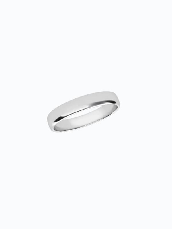Argolla de matrimonio en oro blanco 18k