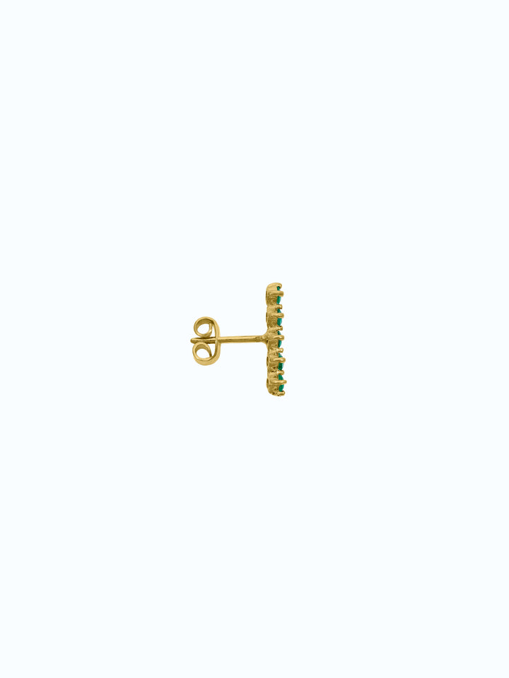 Aretes de oro con esmeraldas colombianas